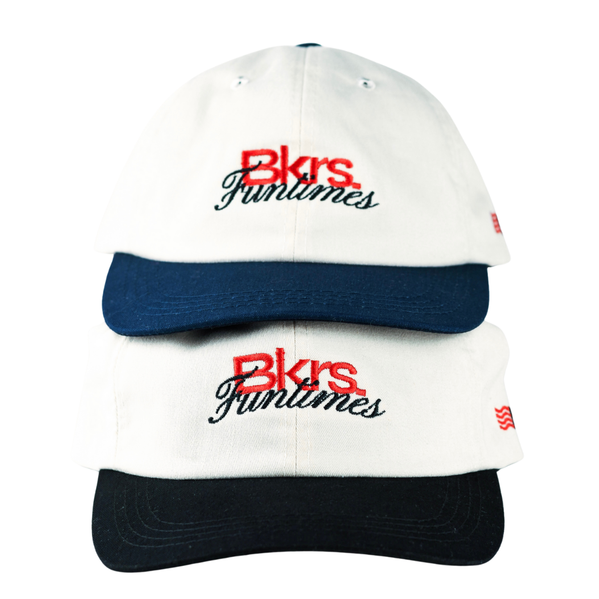 B HAT - BLACK & NAVY BLUE