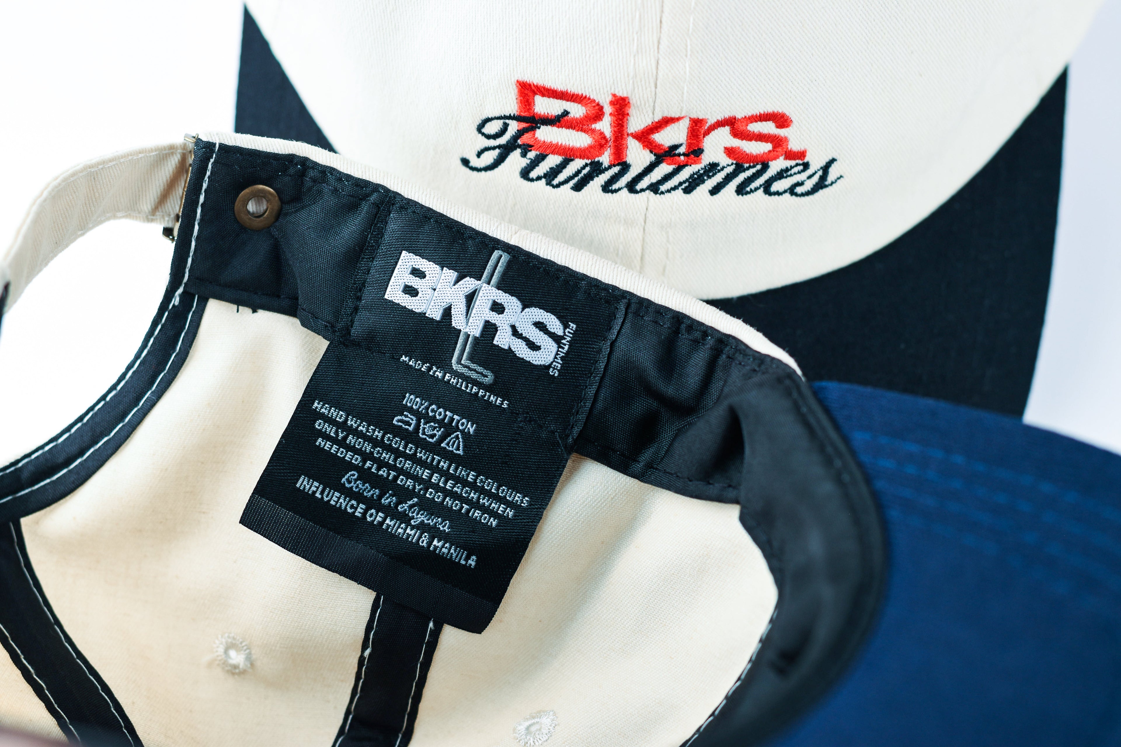 B HAT - BLACK & NAVY BLUE