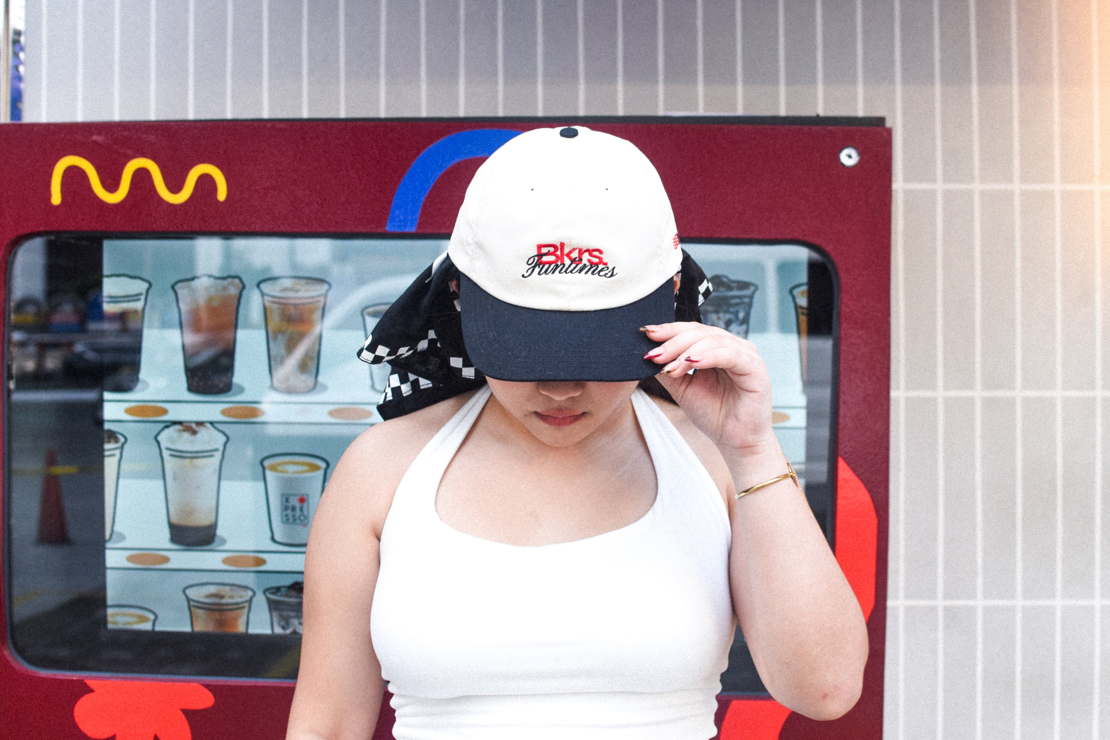 B HAT - BLACK & NAVY BLUE