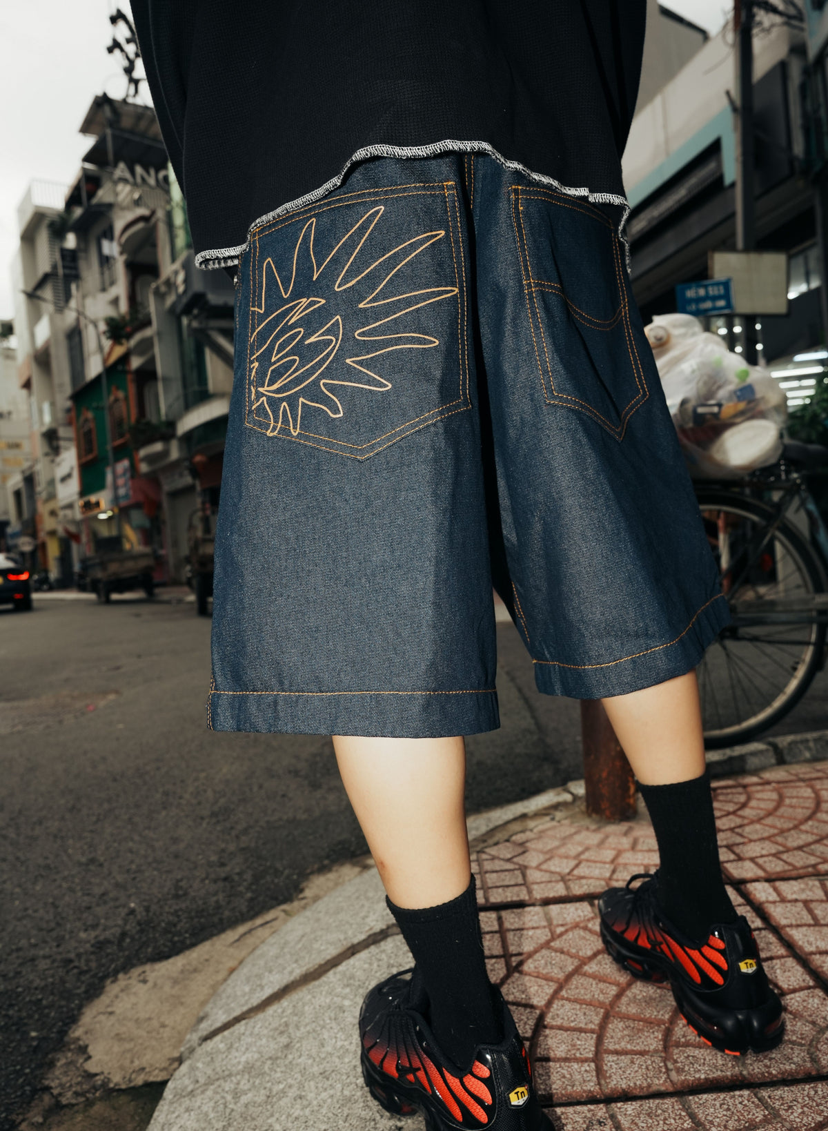 Dark Blue Denim Jorts